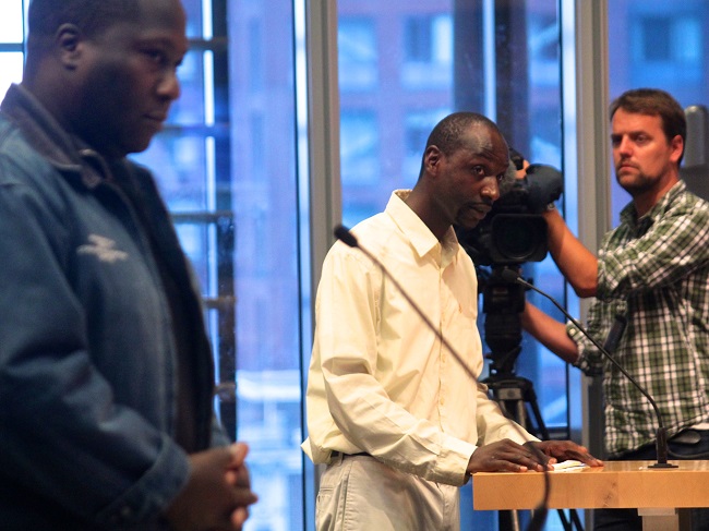 South Seattle Jobs committee member, Yirim Seck testified at Sally Clark’s committee meeting and called on them to take action. Yirim is also an unemployed construction worker and Laborers’ Union member.